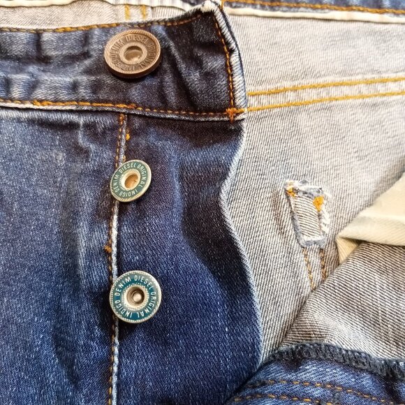 Diesel Original Tapered Mens Jeans Stretch Regular Blue Denim 36x32(37x31.5) - Picture 6 of 16